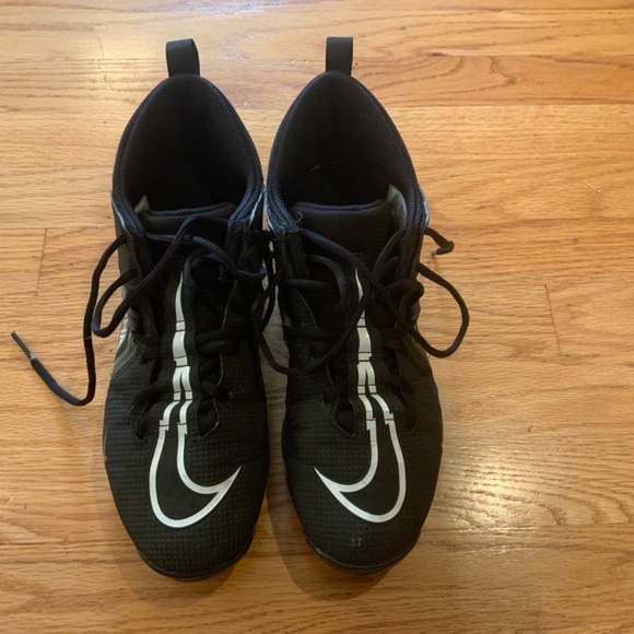 Nike Alpha Menace Shark 3 Cleats Size 10 Black/White/Grey - Picture 2 of 8